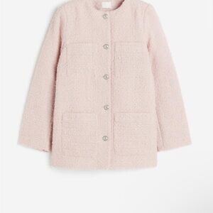 H&M Pink Boucle Jacket L